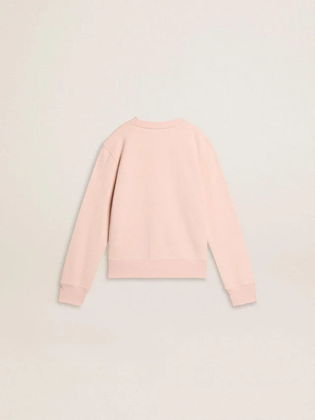 Sudadera rosa para niñas con letras rosas en la parte delantera