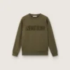 Sudadera unisex de Golden en algodón verde militar con logotipo invertido