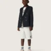 Sudadera unisex «Journey» en mezcla de algodón blanco con estampado de garabatos