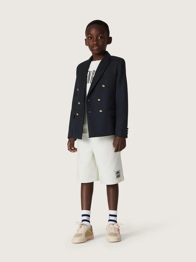 Sudadera unisex «Journey» en mezcla de algodón blanco con estampado de garabatos