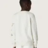 Sudadera unisex «Journey» en mezcla de algodón blanco con estampado de garabatos