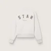 Sudadera unisex «Star» de algodón gris con bordados y cristales