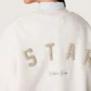 Sudadera unisex «Star» de algodón gris con bordados y cristales