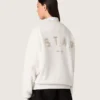 Sudadera unisex «Star» de algodón gris con bordados y cristales