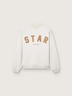Sudadera unisex «Star» de algodón gris jaspeado con el bordado «Star»