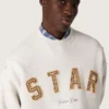 Sudadera unisex «Star» de algodón gris jaspeado con el bordado «Star»