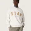 Sudadera unisex «Star» de algodón gris jaspeado con el bordado «Star»