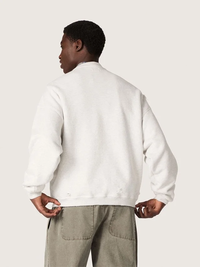 Sudadera unisex «Star» de algodón gris jaspeado con el bordado «Star»