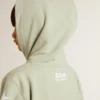Sudadera verde claro con cierre de cremallera