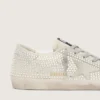 Super-Star en nubuck con cristales Swarovski y estrella de ante gris hielo