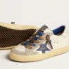 Super-Star Junior con estrella de cuero azul e inserciones de ante gris hielo