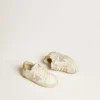 Super-Star Junior con estrella de cuero lila y lengüeta brillante en el talón