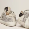 Super-Star Junior con purpurina plateada y detalles de ante