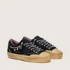 Super-Star LAB para hombre en ante laminado negro y nailon con estrella en relieve y cordones con cristales