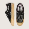 Super-Star LAB para hombre en ante laminado negro y nailon con estrella en relieve y cordones con cristales