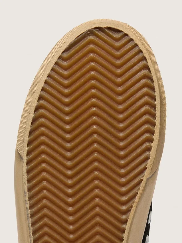Super-Star LAB para hombre en ante laminado negro y nailon con estrella en relieve y cordones con cristales