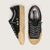 Super-Star LAB para mujer en ante laminado negro y nailon, con estrella en relieve y cordones con cristales