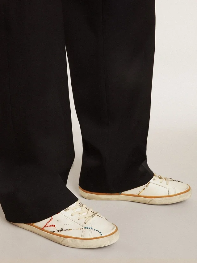 Super-Star LTD para hombre con estrella perforada y lengüeta metálica en el talón