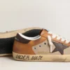 Super-Star LTD para hombre en lana beige con estrella de piel marrón e inserciones en color camel