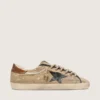 Super-Star LTD para hombre en lona beige con estrella de piel negra