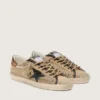 Super-Star LTD para hombre en lona beige con estrella de piel negra
