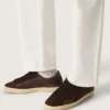 Super-Star LTD para hombre en nubuck marrón con estrella de ante y lengüeta del talón de piel morada
