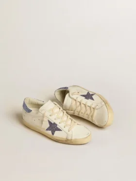 Super-Star LTD para mujer con estrella de ante y lengüeta en el talón con cristales Swarovski