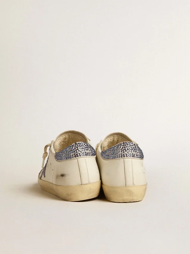 Super-Star LTD para mujer con estrella de ante y lengüeta en el talón con cristales Swarovski