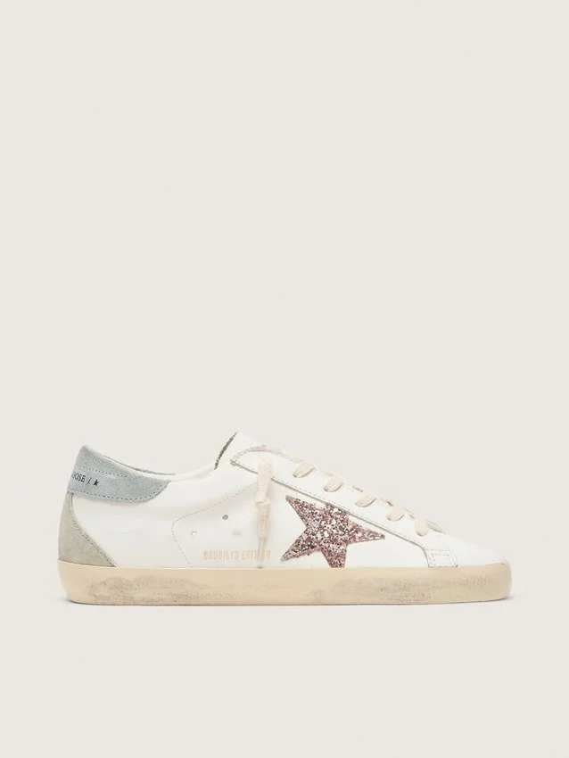 Super-Star LTD para mujer con estrella multicolor brillante y lengüeta de ante en el talón