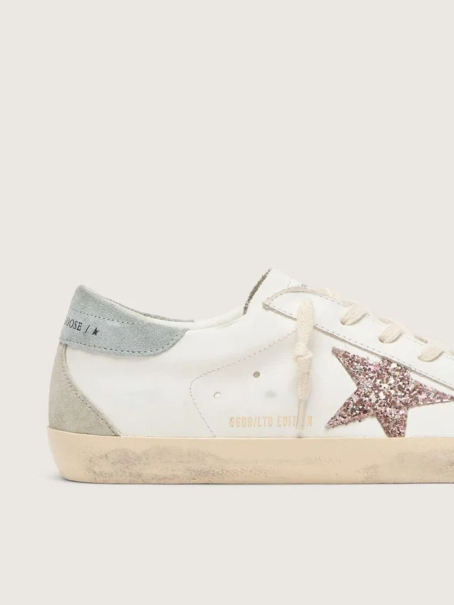 Super-Star LTD para mujer con estrella multicolor brillante y lengüeta de ante en el talón