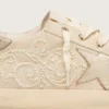 Super-Star LTD para mujer en ante color perla con estrella dorada y bordado de abalorios