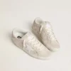 Super-Star LTD para mujer en ante con cristales Swarovski y estrella de piel gris hielo