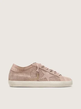Super-Star LTD para mujer en ante perforado rosa empolvado con estrella tono sobre tono