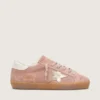 Super-Star LTD para mujer en ante rosa con estrella de piel metalizada platino