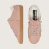 Super-Star LTD para mujer en ante rosa con estrella de piel metalizada platino