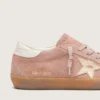 Super-Star LTD para mujer en ante rosa con estrella de piel metalizada platino