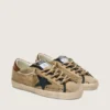 Super-Star LTD para mujer en lona beige con estrella de piel negra