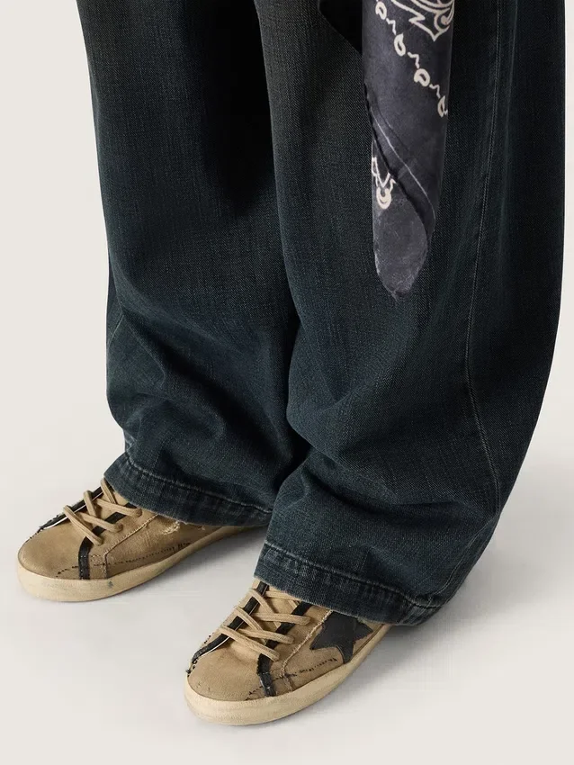 Super-Star LTD para mujer en lona beige con estrella de piel negra