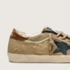 Super-Star LTD para mujer en lona beige con estrella de piel negra