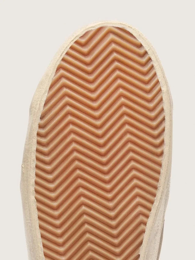 Super-Star LTD para mujer en lona beige con estrella de piel negra