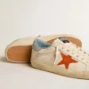 Super-Star para hombre con estrella con estampado de cocodrilo y lengüeta en el talón azul plateado