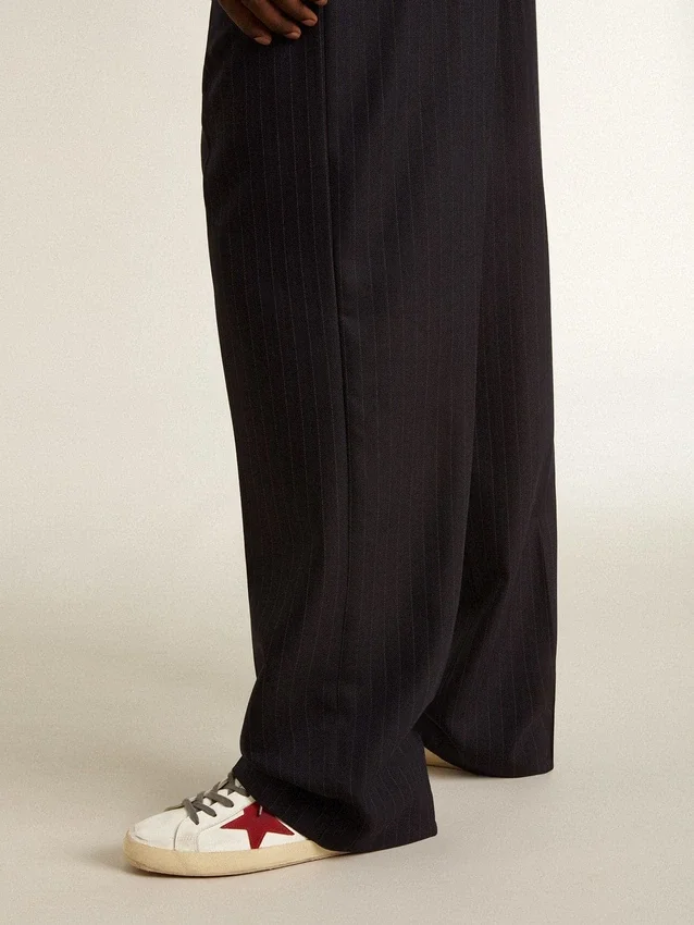 Super-Star para hombre con estrella de ante rojo y lengüeta del talón de cuero verde