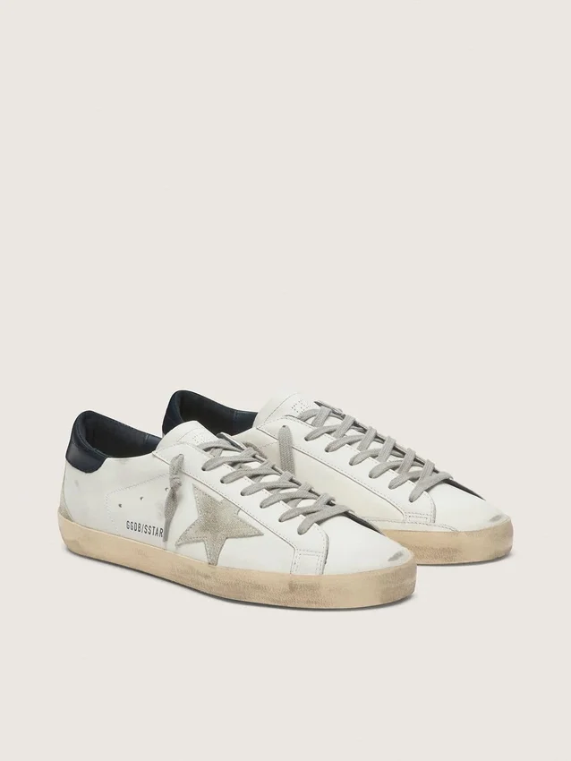 Super-Star para hombre con estrella de ante y lengüeta del talón azul