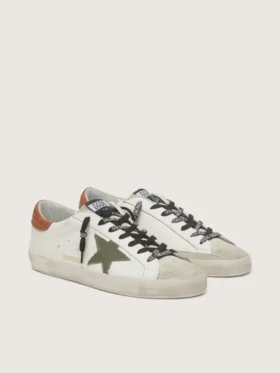 Super-Star para hombre con estrella de lona verde oliva