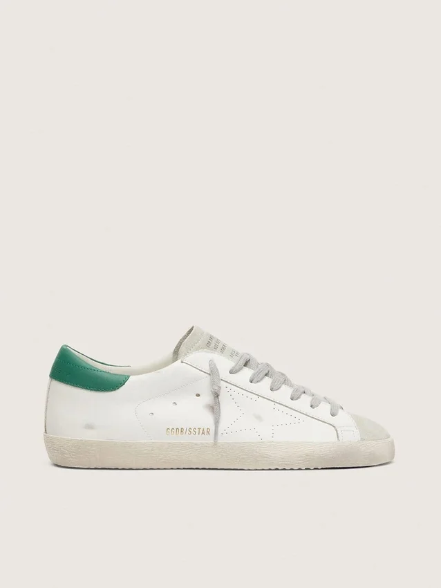 Super-Star para hombre con estrella perforada y lengüeta del talón verde