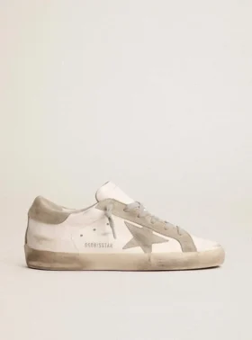 Super-Star para hombre con estrella y lengüeta del talón de ante gris