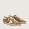 Super-Star para hombre en ante color tabaco con estrella de piel blanca