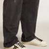 Super-Star para hombre en napa con estrella de piel verde y lengüeta trasera de piel gris