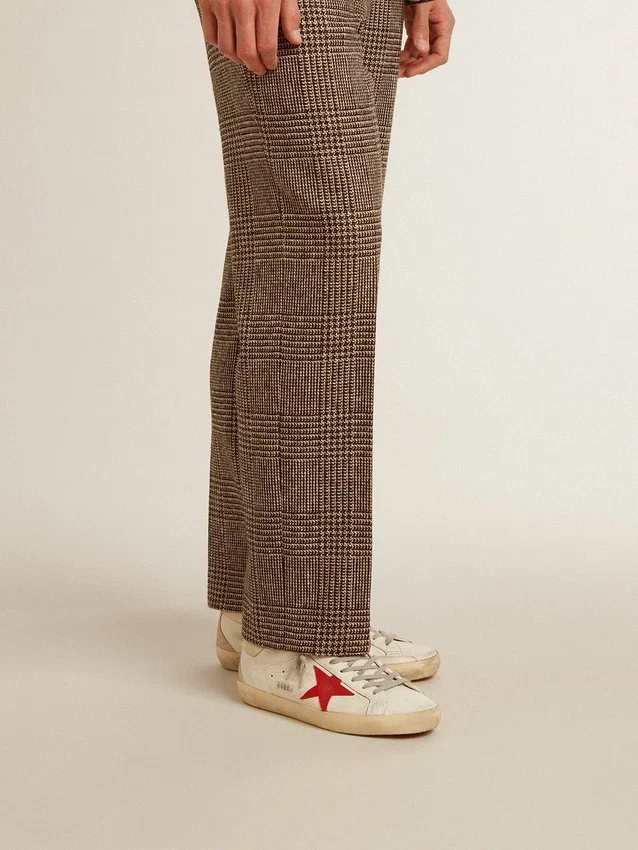 Super-Star para hombre en napa con estrella roja y lengüeta trasera de piel color crema