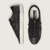 Super-Star para hombre en napa negra con estrella y lengüeta del talón de ante negro